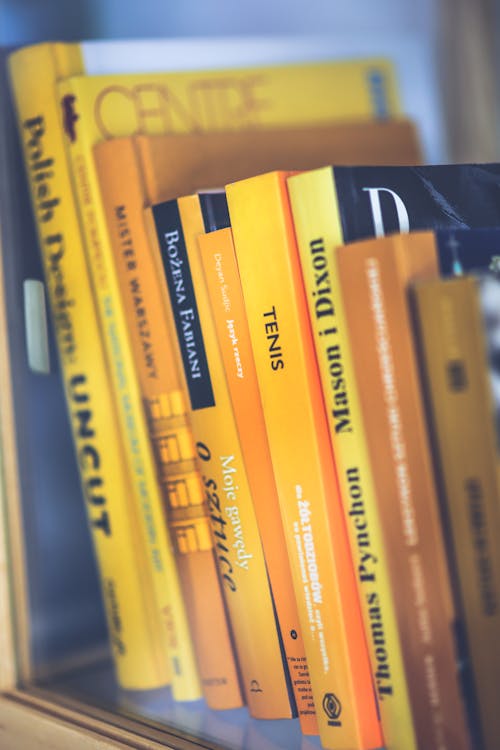 Free Only yellow books Stock Photo