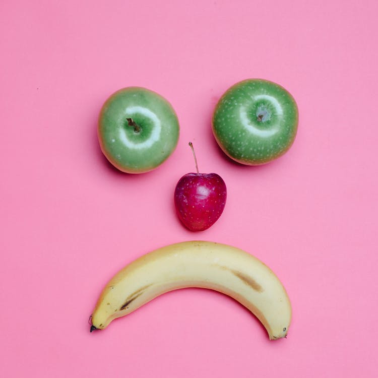 Sad Smile Made Of Fruits