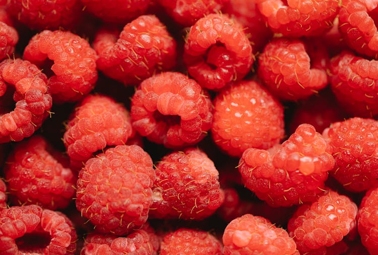 Bunch Of Ripe Red Delicious Raspberry