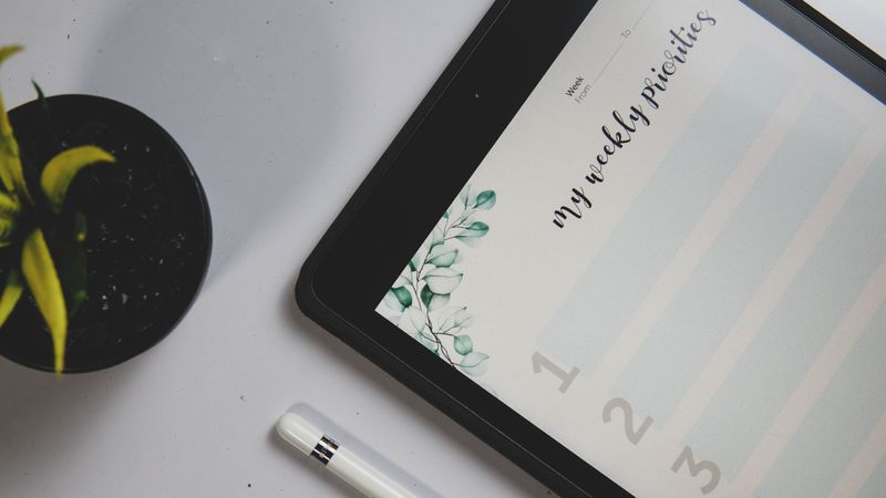 minimal weekly spread with open space for notes