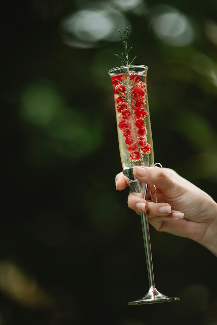 Crop Woman With Cocktail In Glass