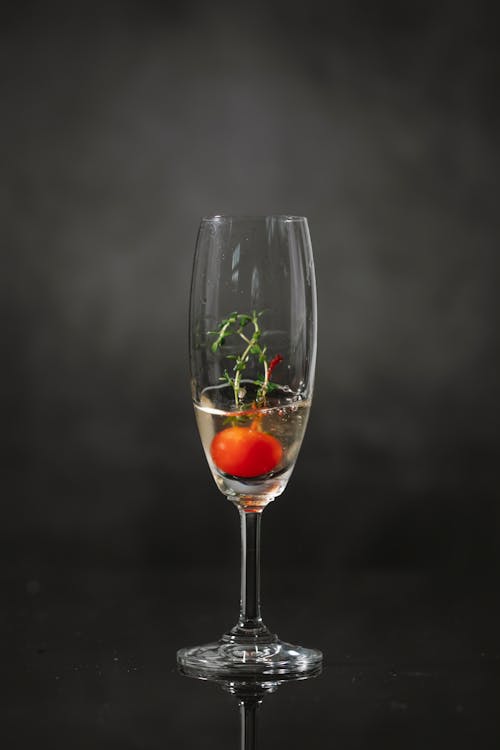 Free Glass of cocktail with cherry Stock Photo