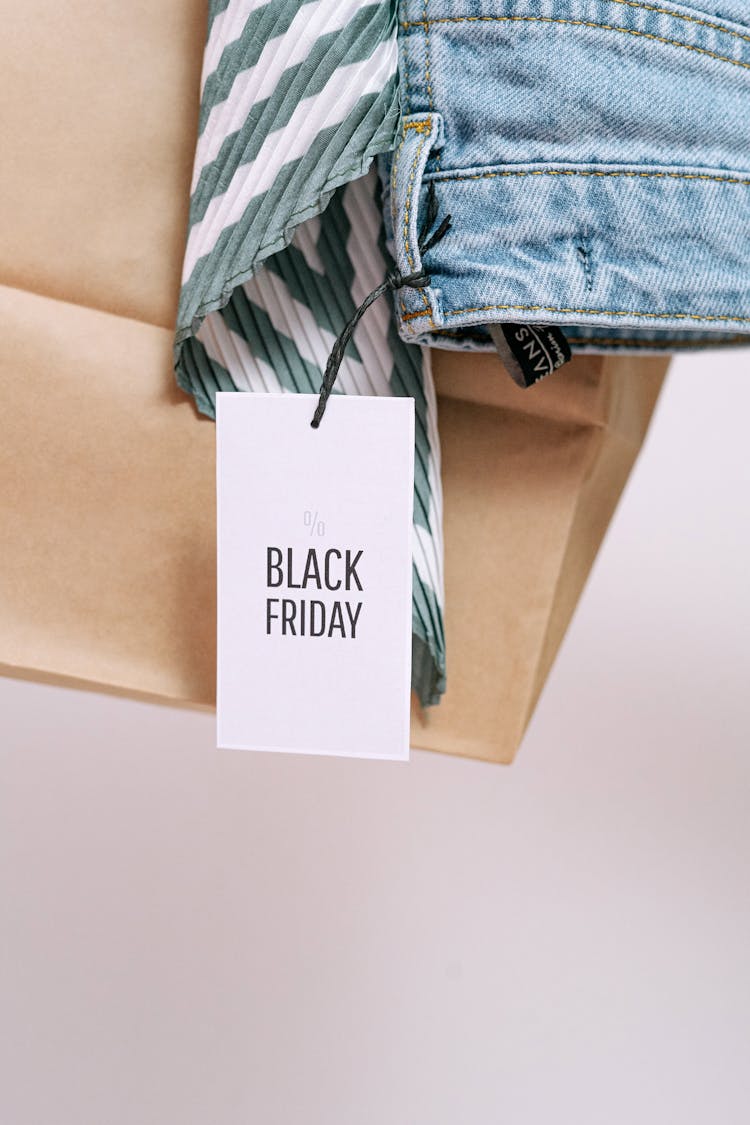 Black Friday Tag Tied On Denim