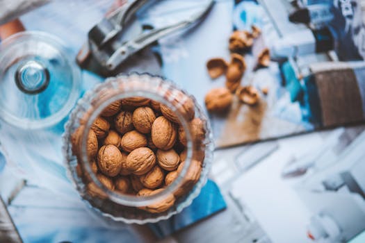 Walnuts in the jar