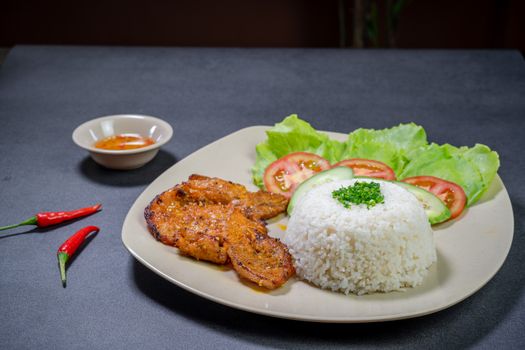 Pork And Rice With Tomato-based Sauce