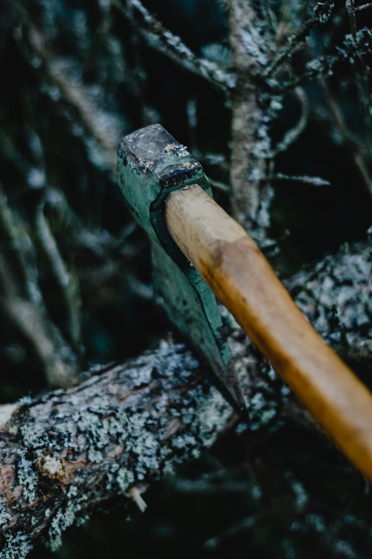 Close Up Photo Of A Hatchet