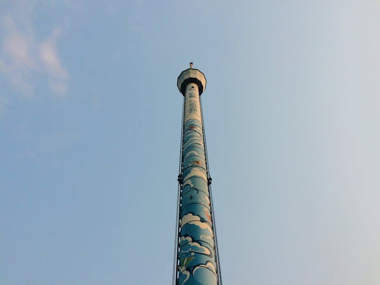 A Drop Tower Under Blue Sky