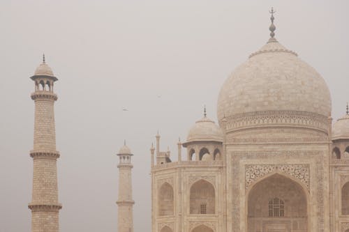 Taj Mahal under Gloomy Sky 