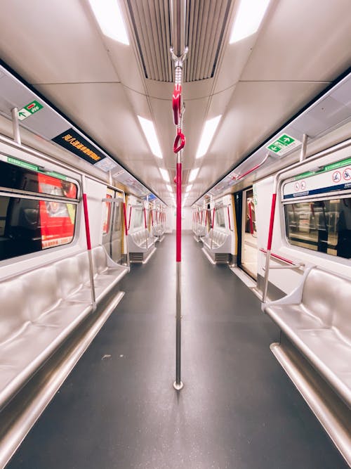 Free Train Interior With Empty Seats Stock Photo
