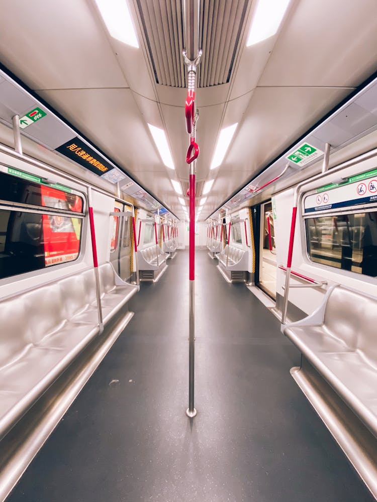 Train Interior With Empty Seats