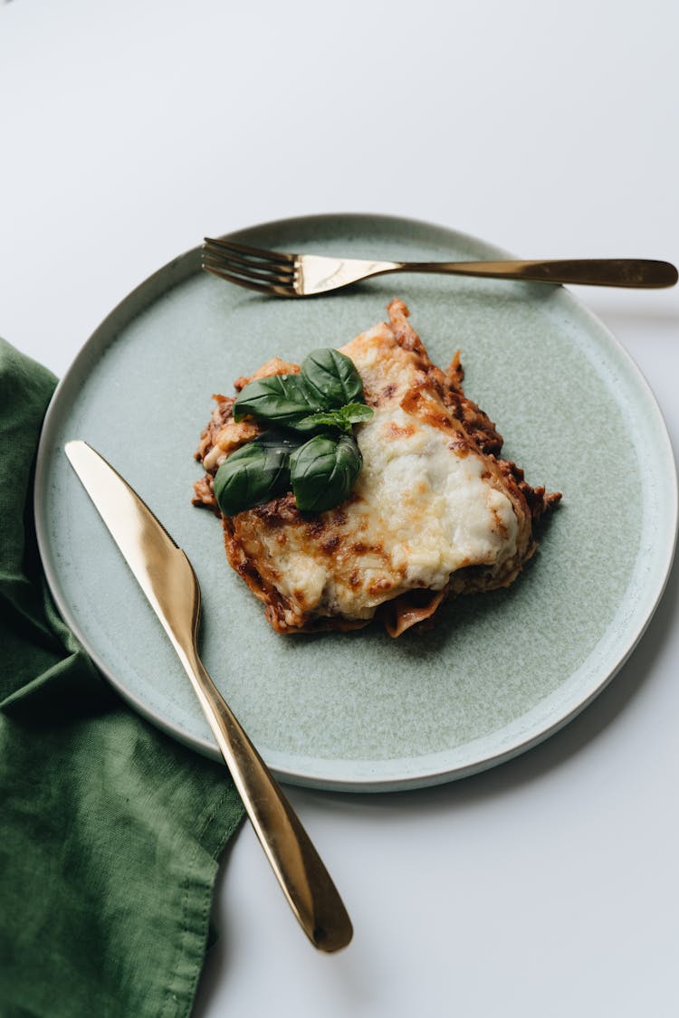 Baked Lasagna On An Earthenware