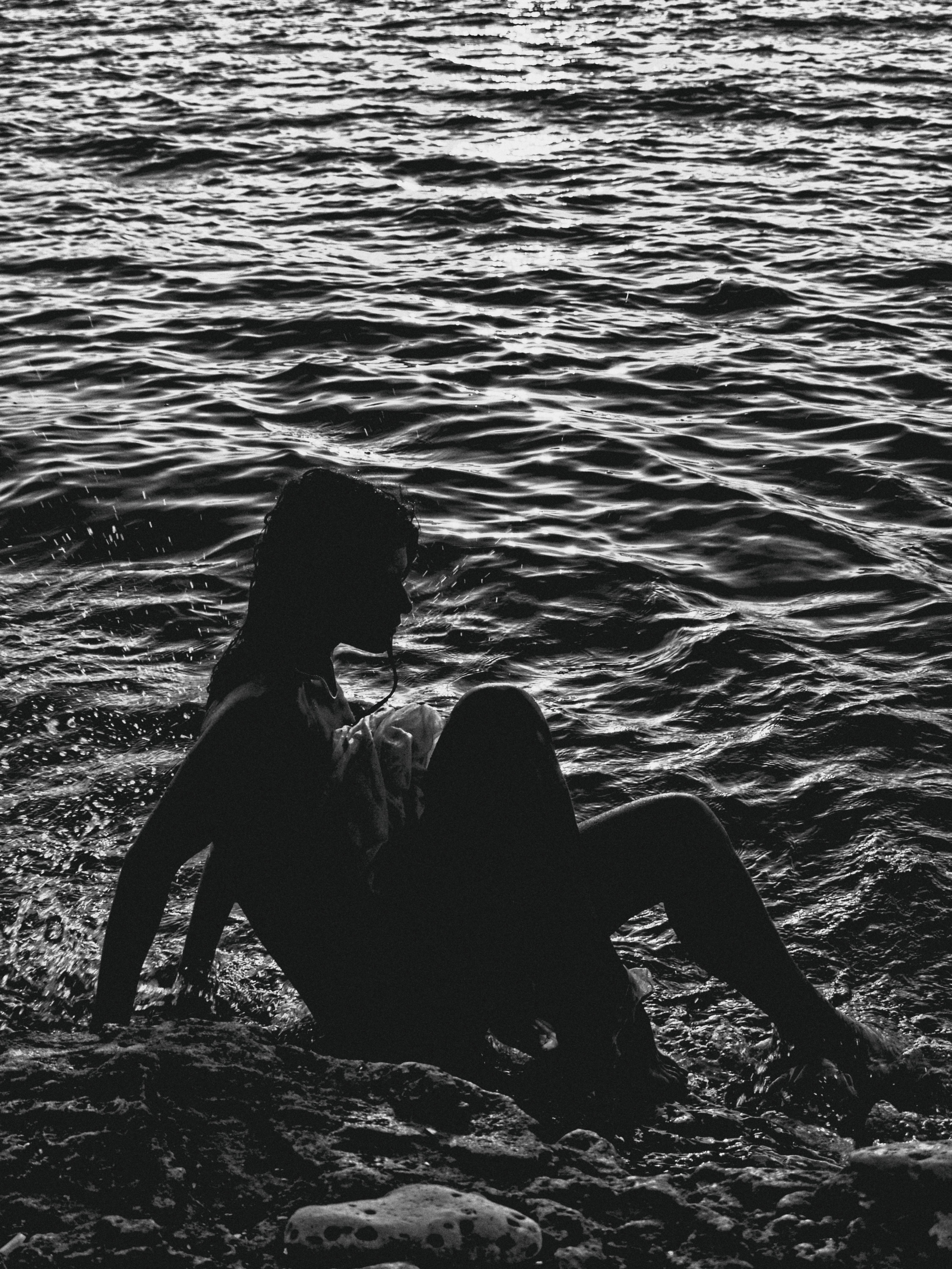 Woman sitting on Water · Free Stock Photo