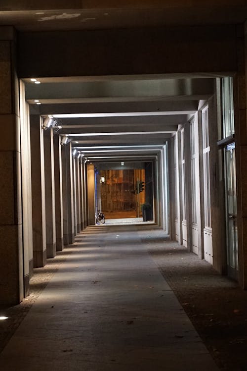 Hallway Of A Concrete Building