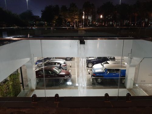 Free stock photo of fountain, parking, parking area Stock Photo