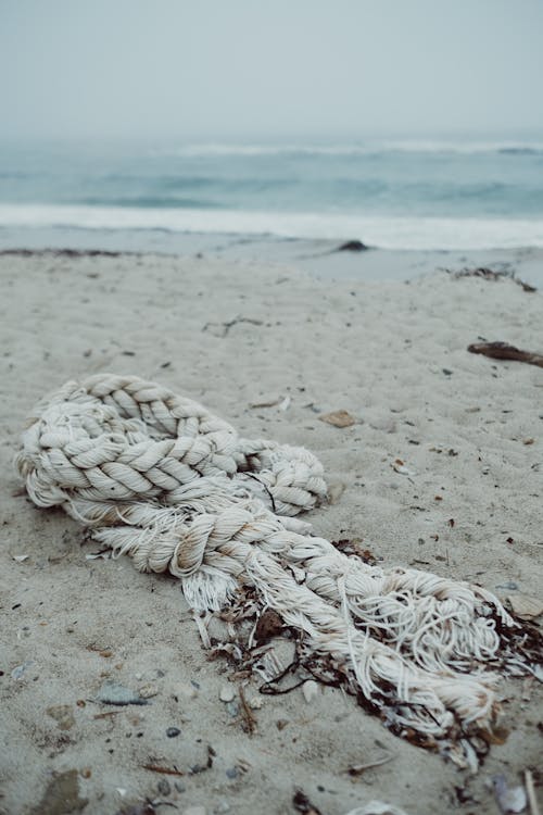 White Rope on White Sand Beach