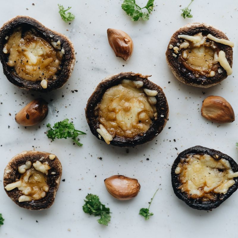 Holiday Roasted Chestnut and Sage-Stuffed Mushrooms