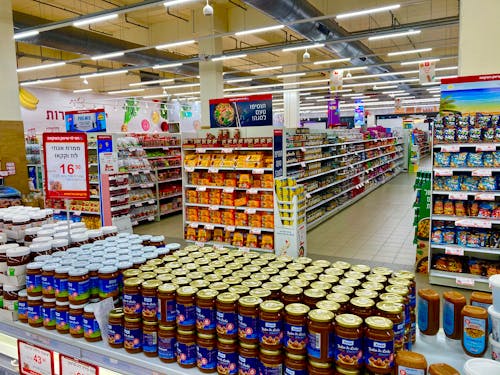 Fully Stocked Supermarket Interior 