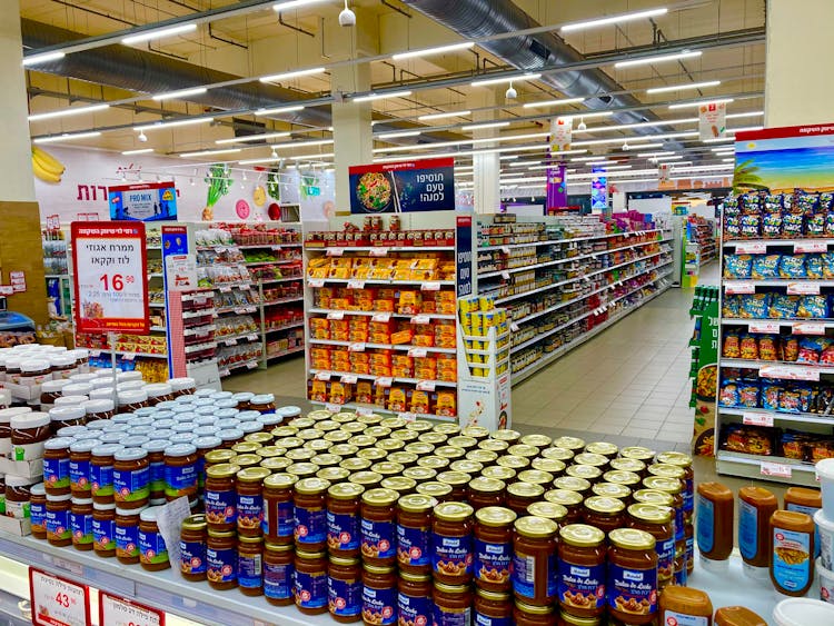 Fully Stocked Supermarket Interior 