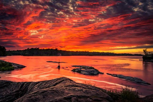 Body of Water during Golden Hour