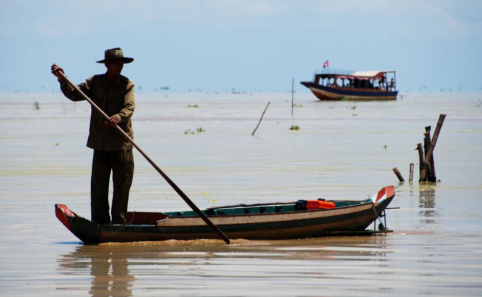 Kayak d'exploration dans les marais de Tonie Sap