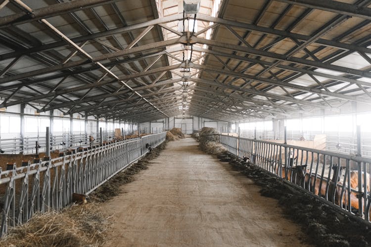 The Interior Of A Barn