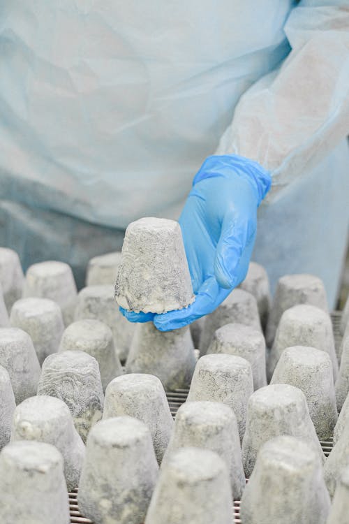 Person Holding a Stone Block 