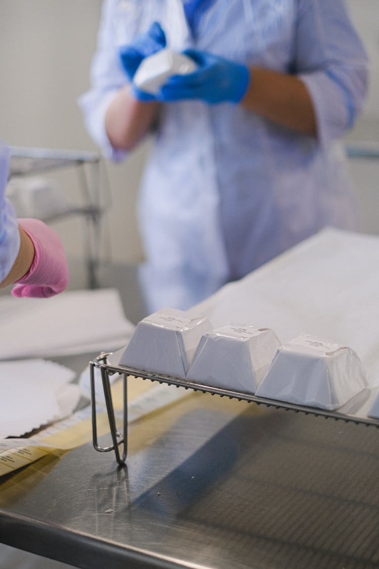 Close Up Of Boxes In A Lab