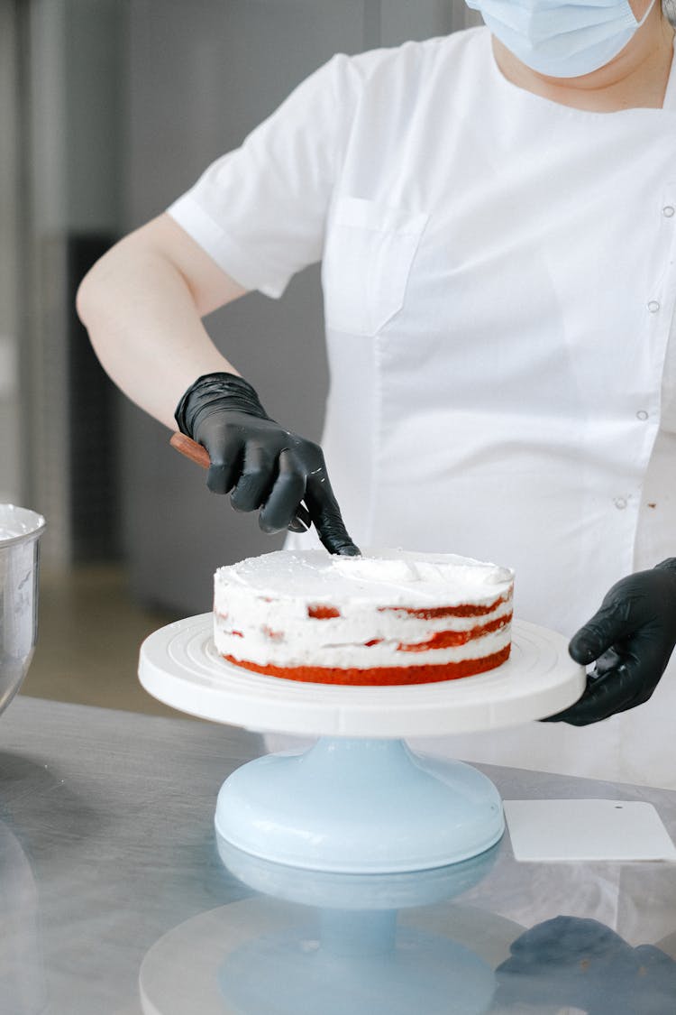 Chef Preparing Cake