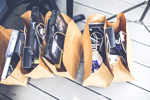 Free Brown shopping bags Stock Photo
