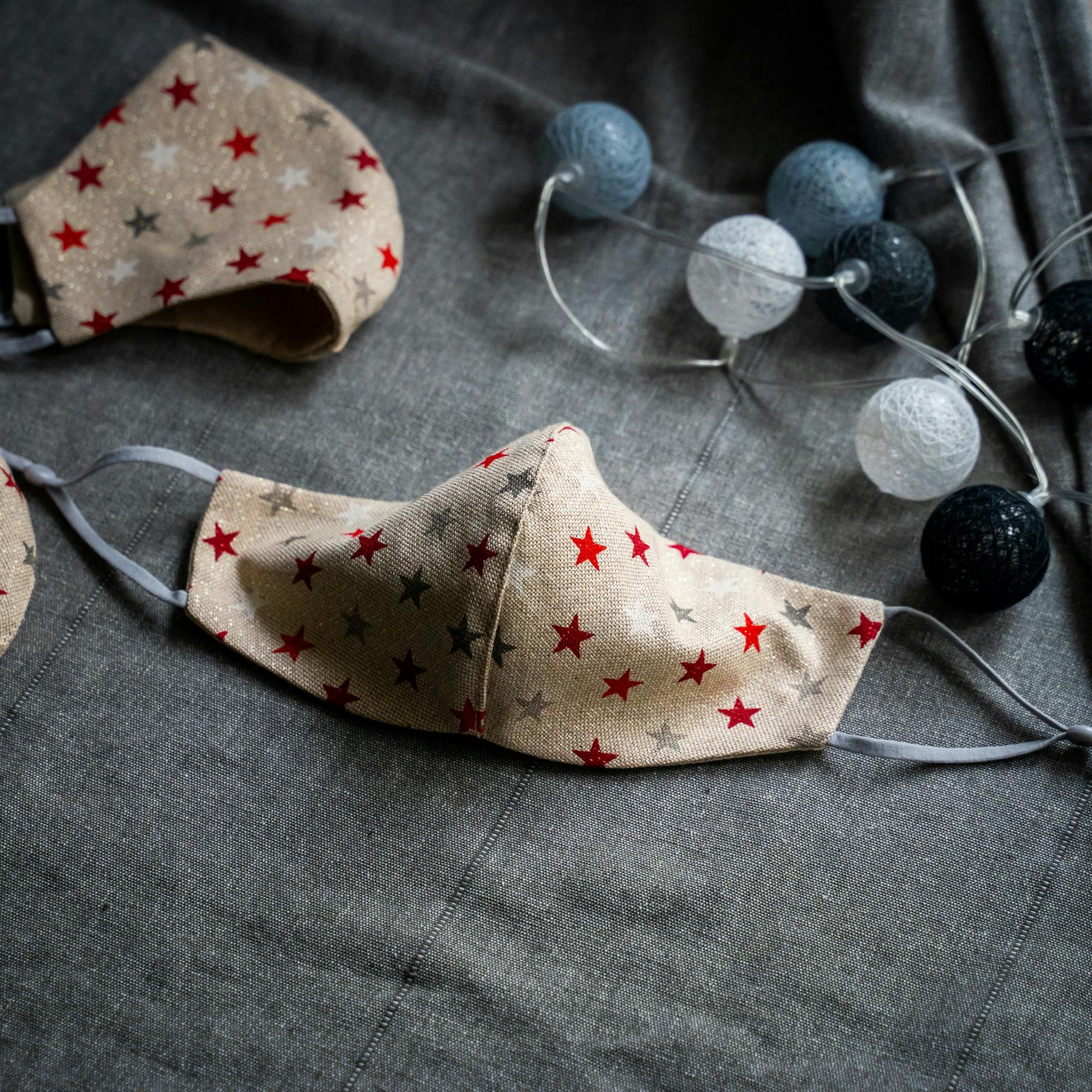 
A Close-Up Shot of Cloth Face Masks