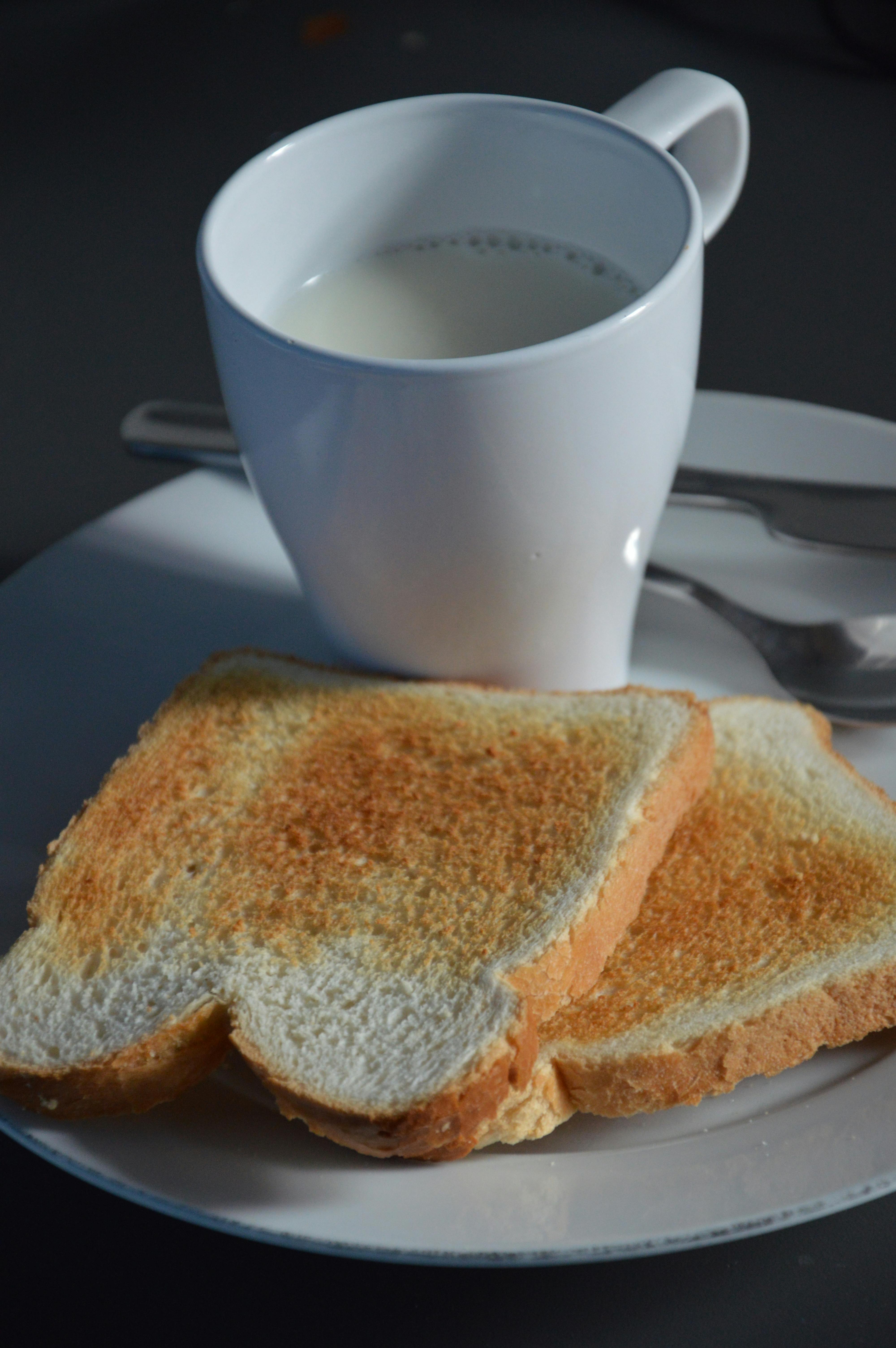 White Ceramic Mug Beside Toasted Bread · Free Stock Photo - 4000 x 6016 jpeg 2449kB