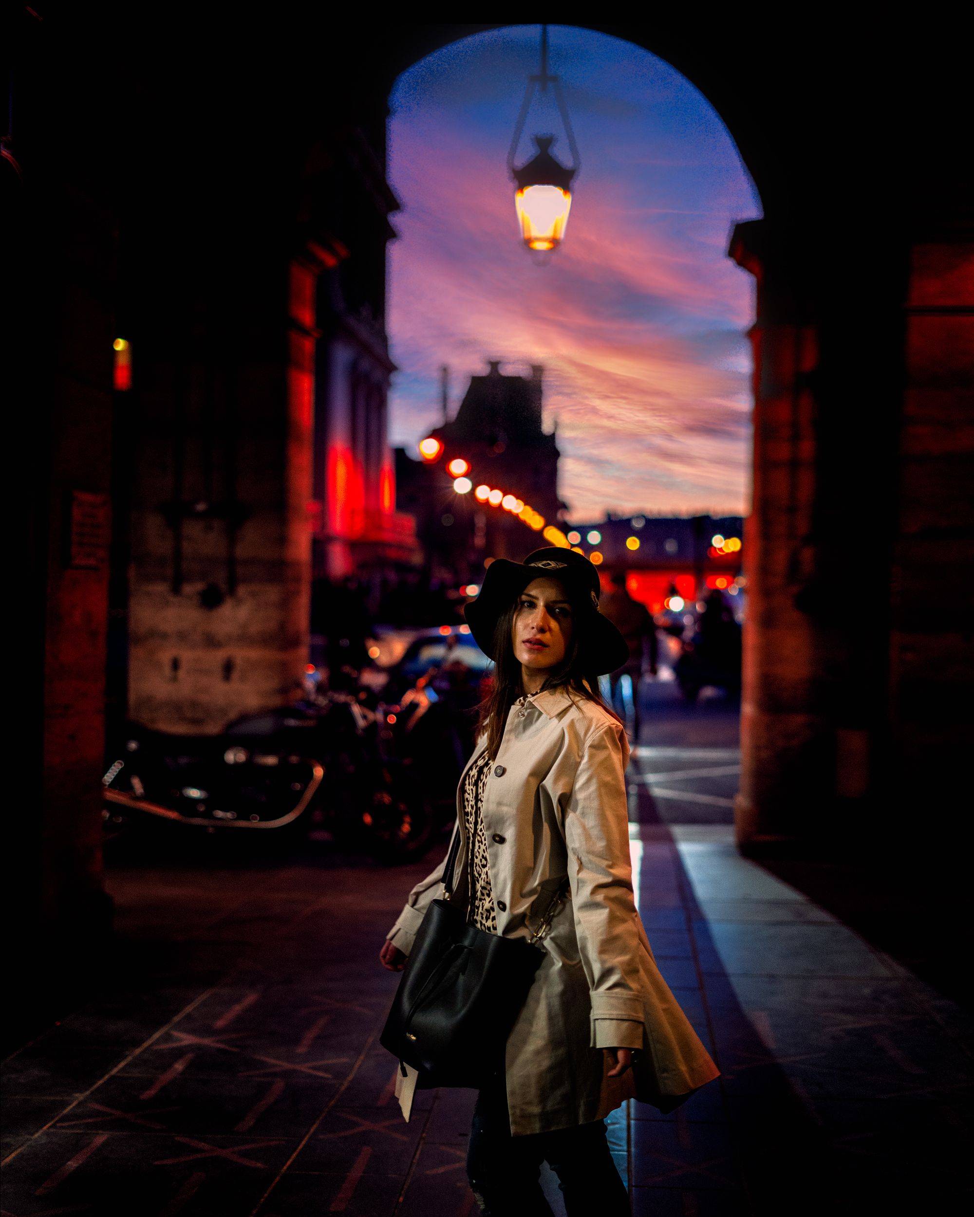 A Woman in Brown Coat Standing on the Street · Free Stock Photo