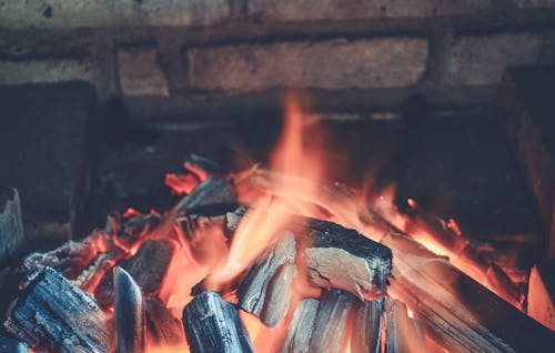 Free Flaming Charcoal Closeup Photography Stock Photo