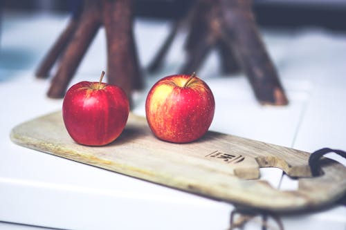 Free Two apples on the board Stock Photo