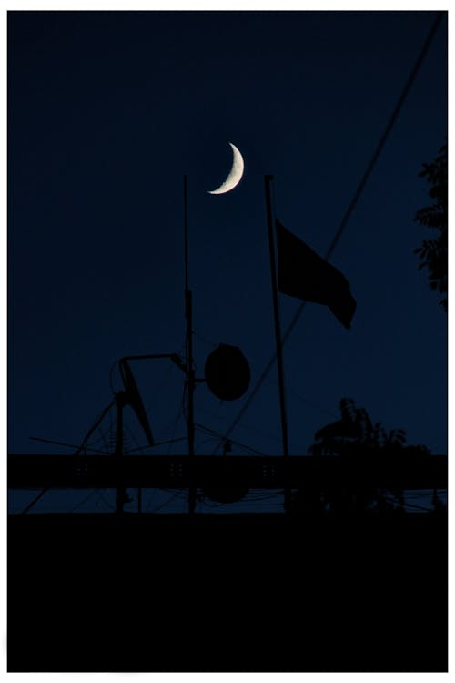 Fotobanka s bezplatnými fotkami na tému mesiac v tvare kosáka, noc, obloha
