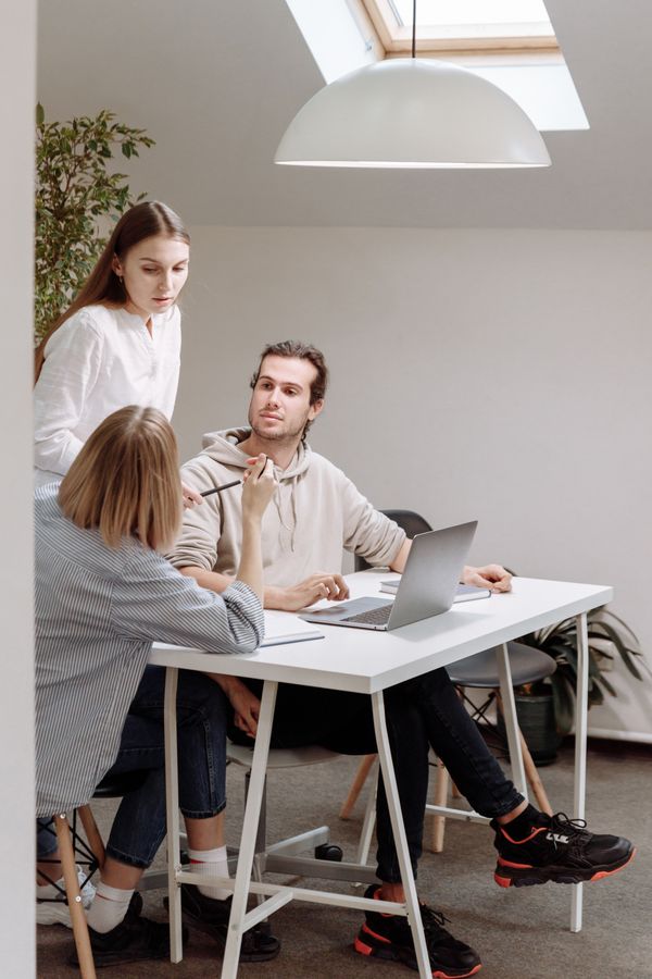 Women leading a meeting