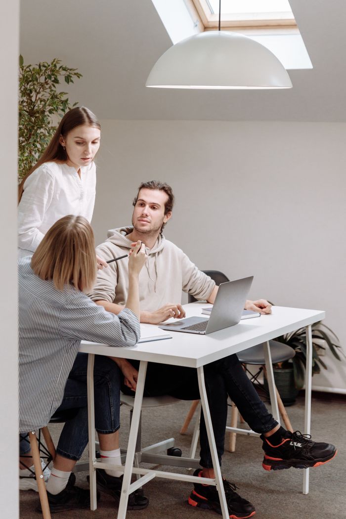 National president leading a meeting with colleagues