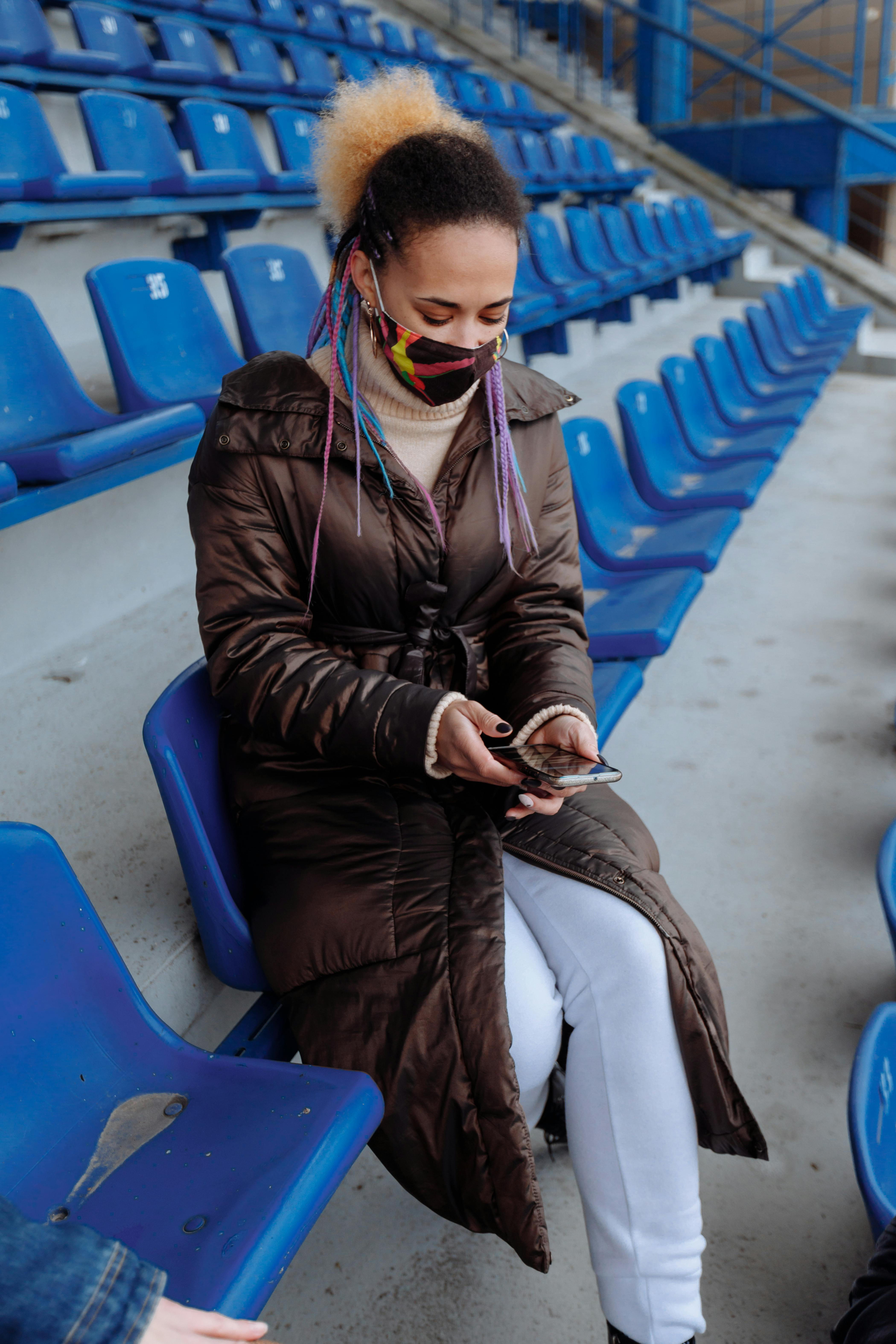 a woman using a smartphone