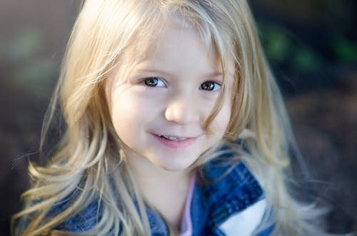 A Close-Up Shot of a Girl with Blonde Hair