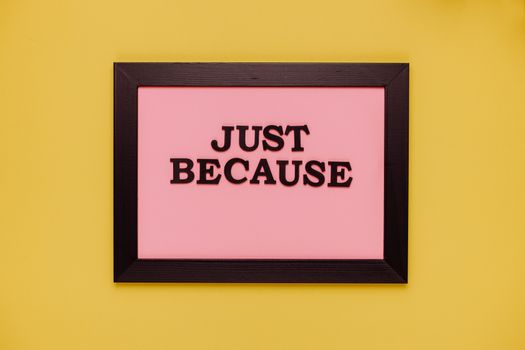 A Frame with Letter Cutouts