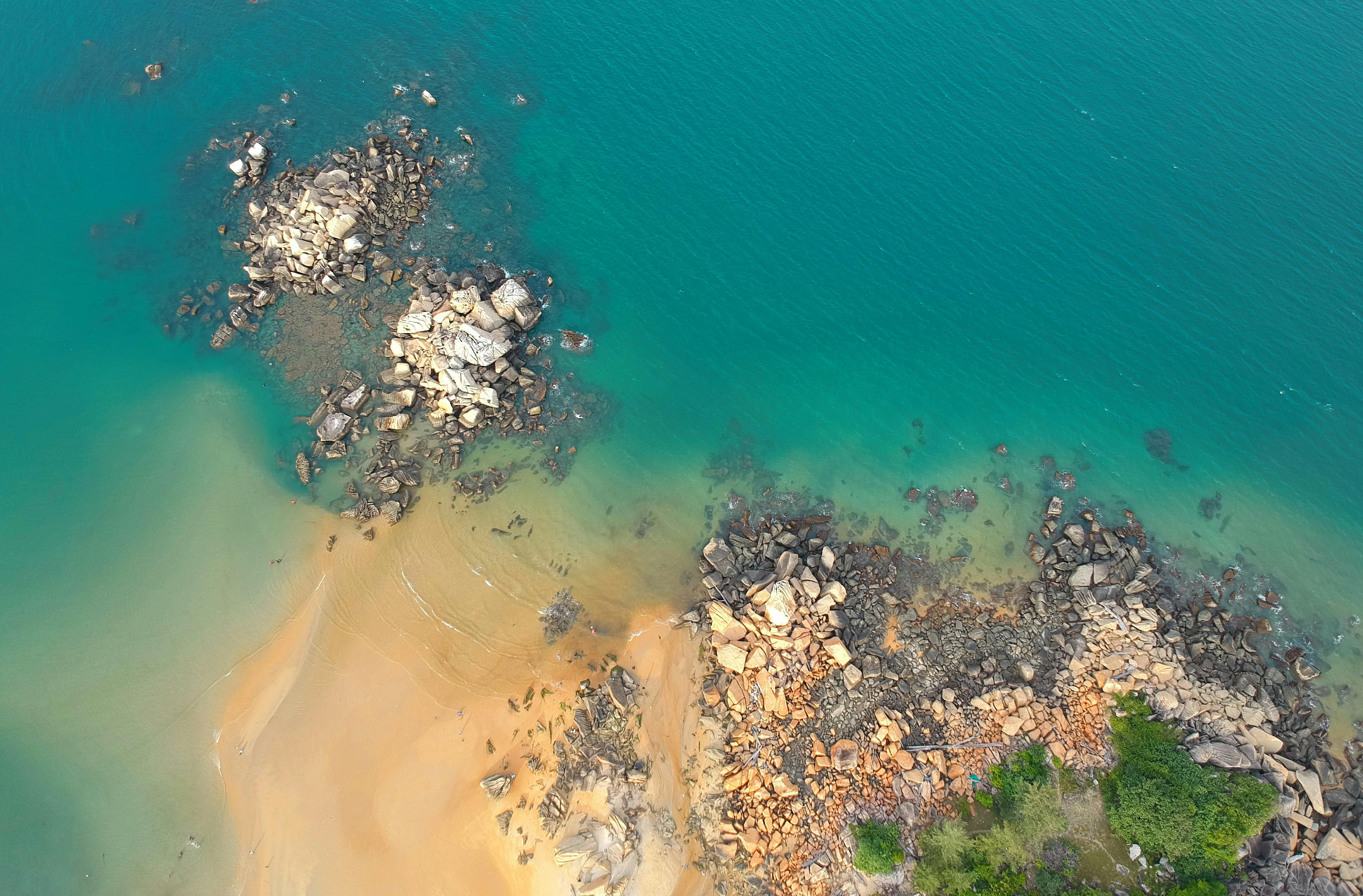 bird s eye view of island