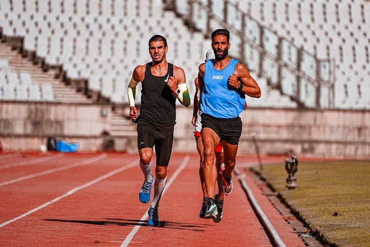 Men Competing In Running