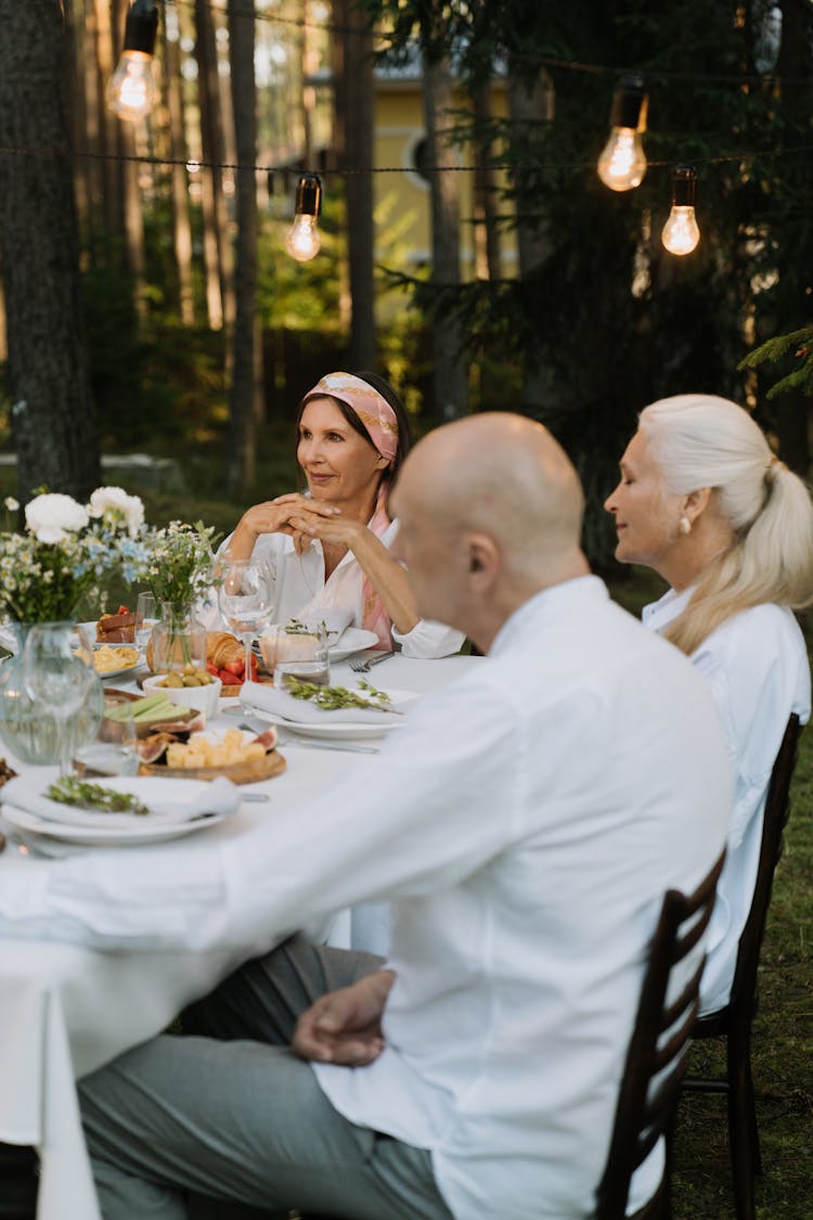 Friends Having Dinner Together