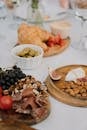 Brown Round Food on Brown Wooden Round Plate
