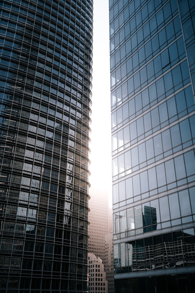 Two High-Rise Glass Buildings