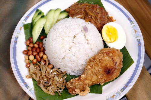 Free Close-Up Shot of Food on a Plate Stock Photo