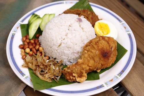 Free Close-Up Shot of Food on a Plate Stock Photo