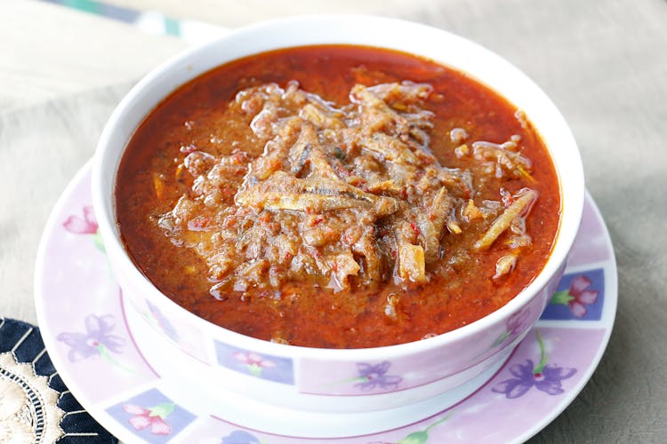 Close-Up Shot Of A Bowl Of Soup