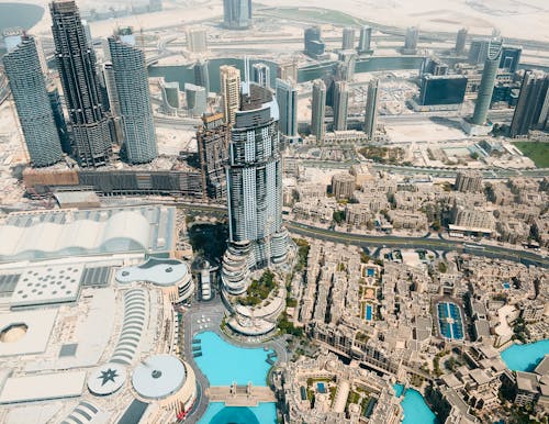 Aerial View of City Buildings