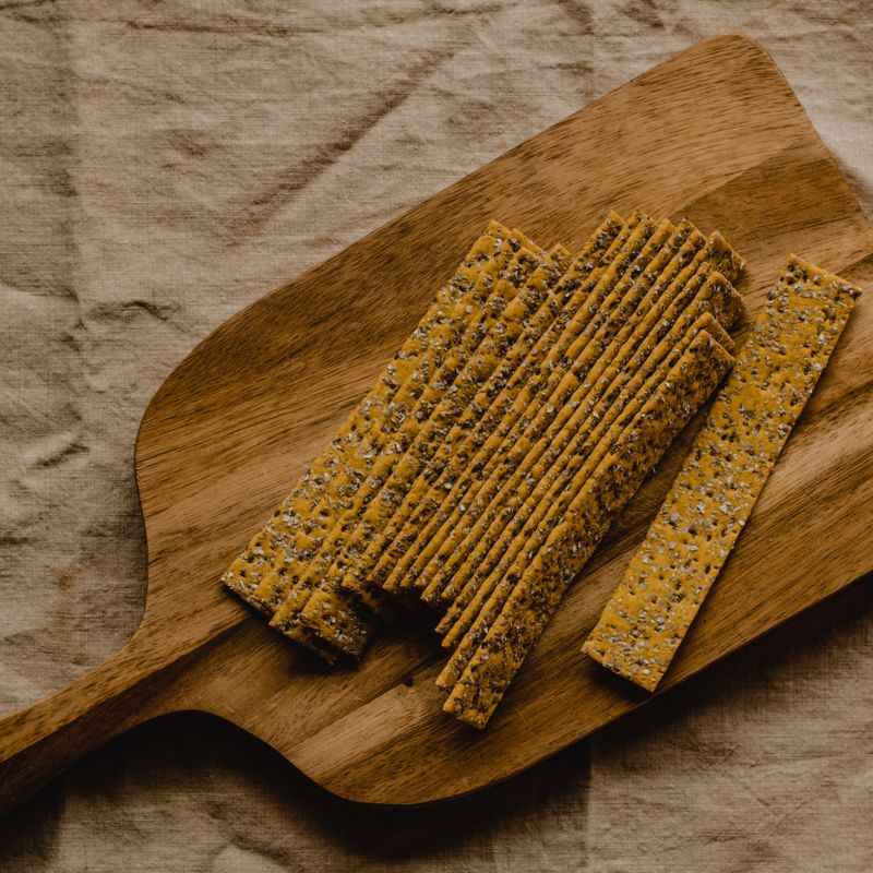 Sourdough Roasted Fennel and Caraway Seed Crackers